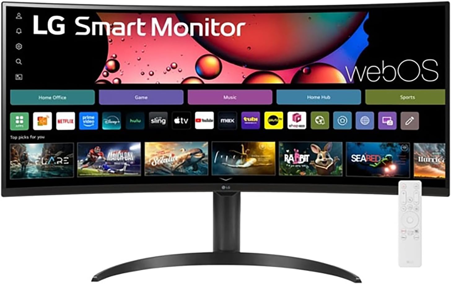 LG 34" Curved UltraWide WQHD Smart Monitor with webOS