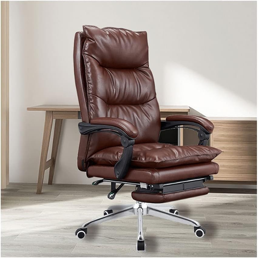 Ergonomic Leather Computer Gaming Chair Reclining Boss Chair with Footstool Video Game Chairs Home Office Chairs Desk Chair - Flex Gamingproduct_type