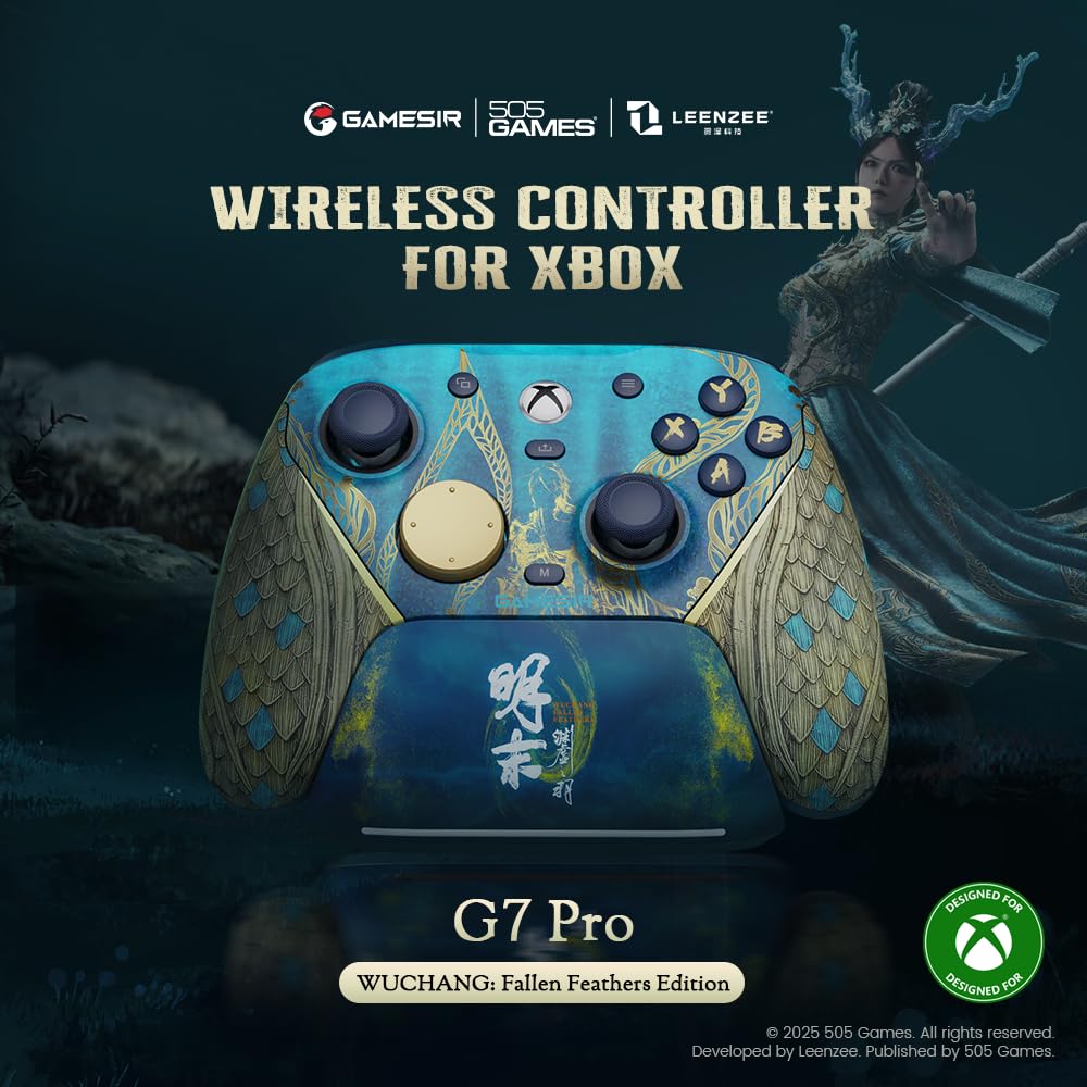 GameSir G7 Pro Wireless Gaming Controller for Xbox Series X|S, Xbox One, PC, Android, Game Controller with 3.5mm Audio Jack ,Hall Effect Analog Triggers, TMR Sticks, 1000Hz Polling Rate 【Wuchang: Fallen Feathers Edition】 - Flex Gamingproduct_type