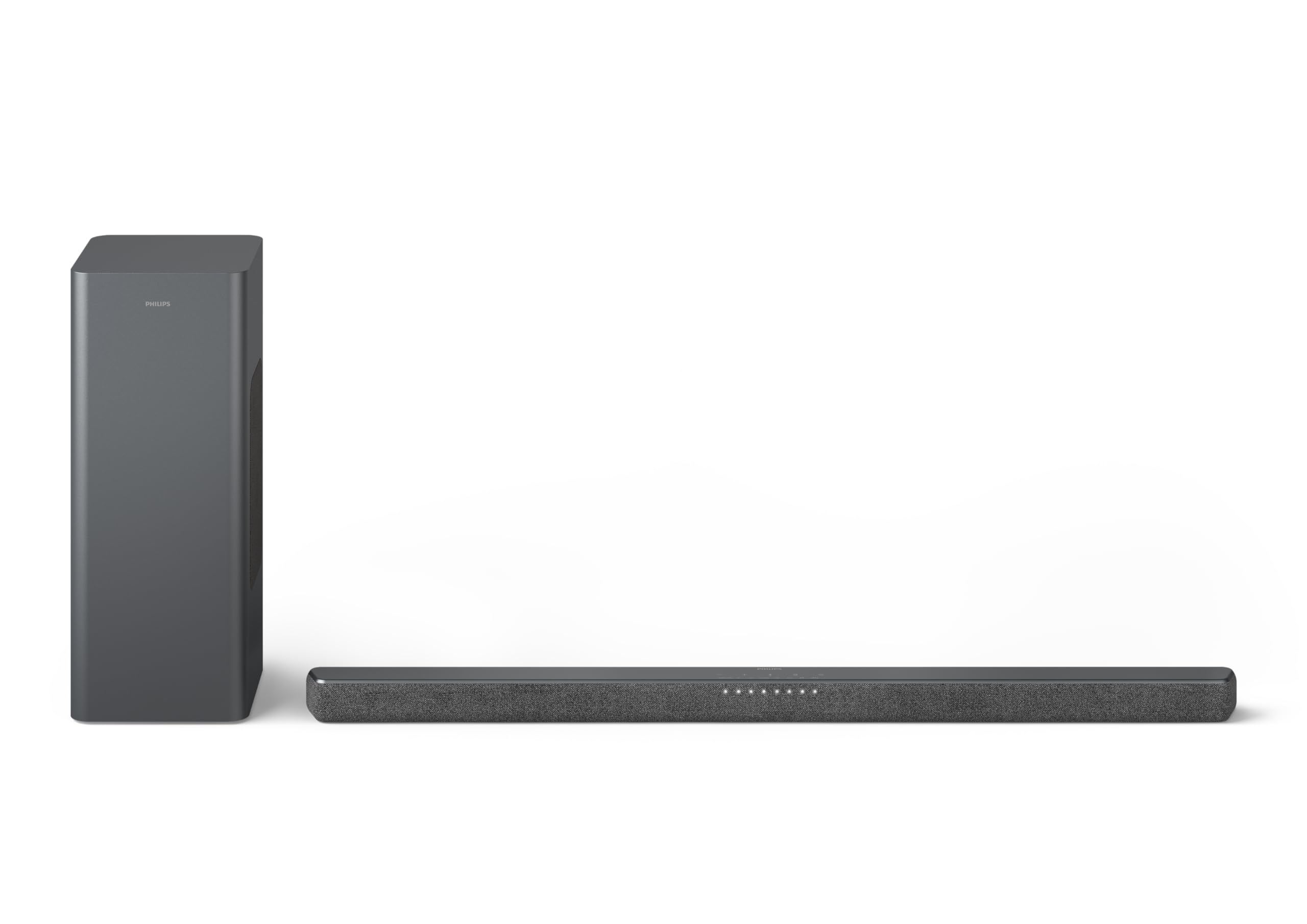 Philips B5309 2.1 Channel Soundbar with Wireless Subwoofer - Bluetooth, HDMI ARC, DTS Virtual:X, 240W Max Power, Dark Grey - Flex Gamingproduct_type
