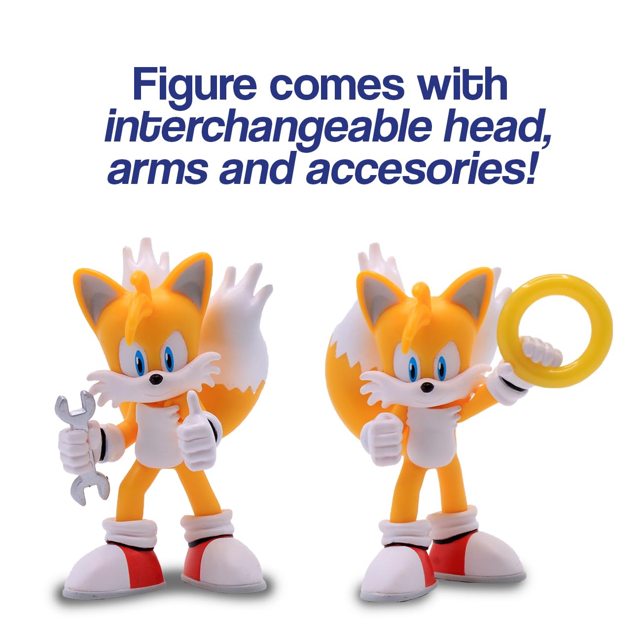 Sonic the Hedgehog Action Figure – 4" Articulated Collectible with Interchangeable Arms & Accessories - Flex Gamingproduct_type