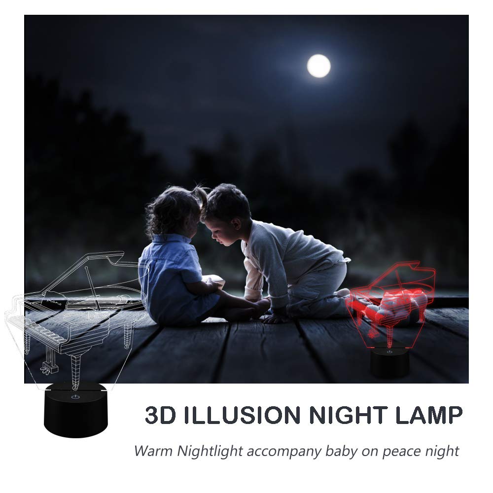 AZIMOM 3D Illusion Night Light – 5 Designs