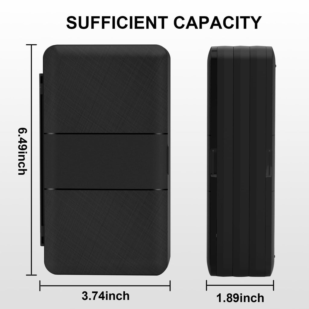QuoLumPIA 96 Game Case - for Nintendo Switch 2/OLED/Lite Cartridge storage with 96 Game Card Slots & 160 Micro SD Card Slots, Black, Hard Shell, Silicone Lining, Magnetic snap, Travel, Gift, Party - Flex Gamingproduct_type