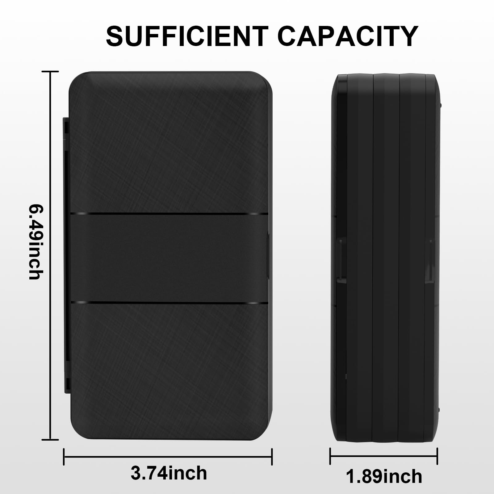 QuoLumPIA 96 Game Case - for Nintendo Switch 2/OLED/Lite Cartridge storage with 96 Game Card Slots & 160 Micro SD Card Slots, Black, Hard Shell, Silicone Lining, Magnetic snap, Travel, Gift, Party - Flex Gamingproduct_type
