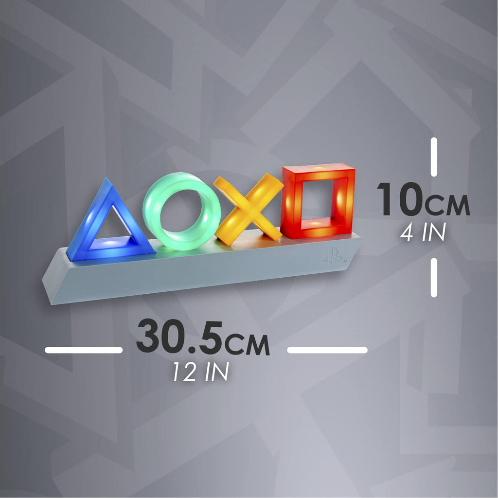 Paladone Playstation Controller Icons Light with 3 Light Modes - Sound Reactive, Dynamic Phasing, and Standard Mode - Gaming Desk Accessories and Game Room Decor - Flex Gamingproduct_type