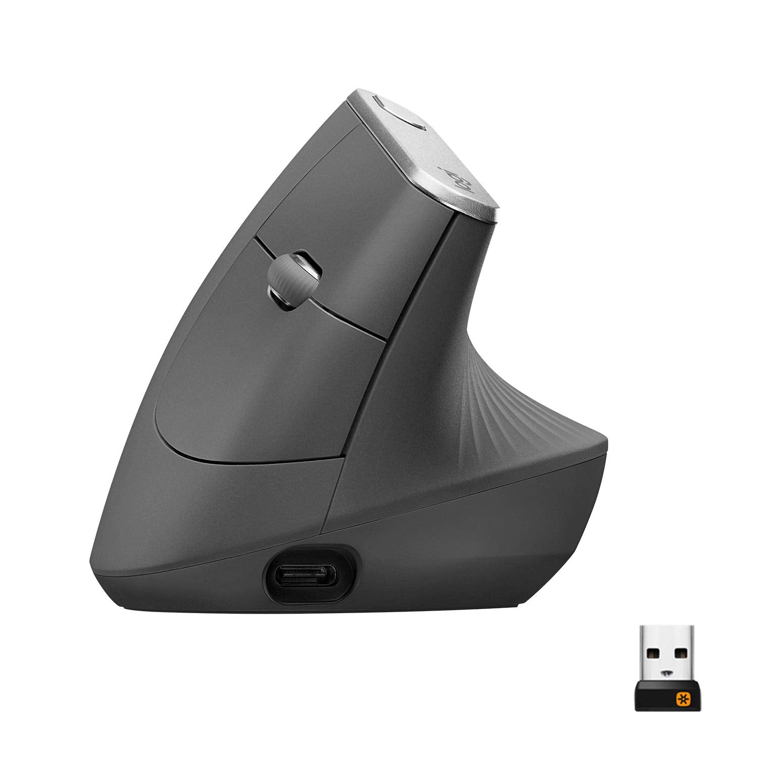 Logitech MX Vertical Wireless Mouse – Ergonomic Design Reduces Muscle Strain, Move Content Between 3 Windows and Apple Computers, Rechargeable, Graphite - Flex Gamingproduct_type