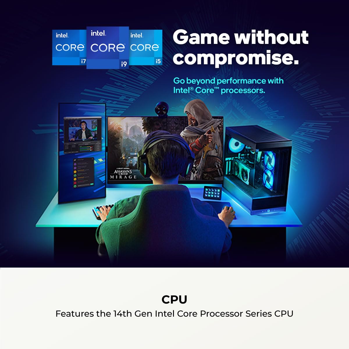 CyberPowerPC Gaming PC, Intel Core i7-14700F, GeForce RTX 5060 Ti 8GB | Gamer Xtreme, 16GB DDR5, 1TB PCIe 4.0 SSD, WiFi Ready & Windows 11 Home (GXiVR8040A19) - Flex Gamingproduct_type