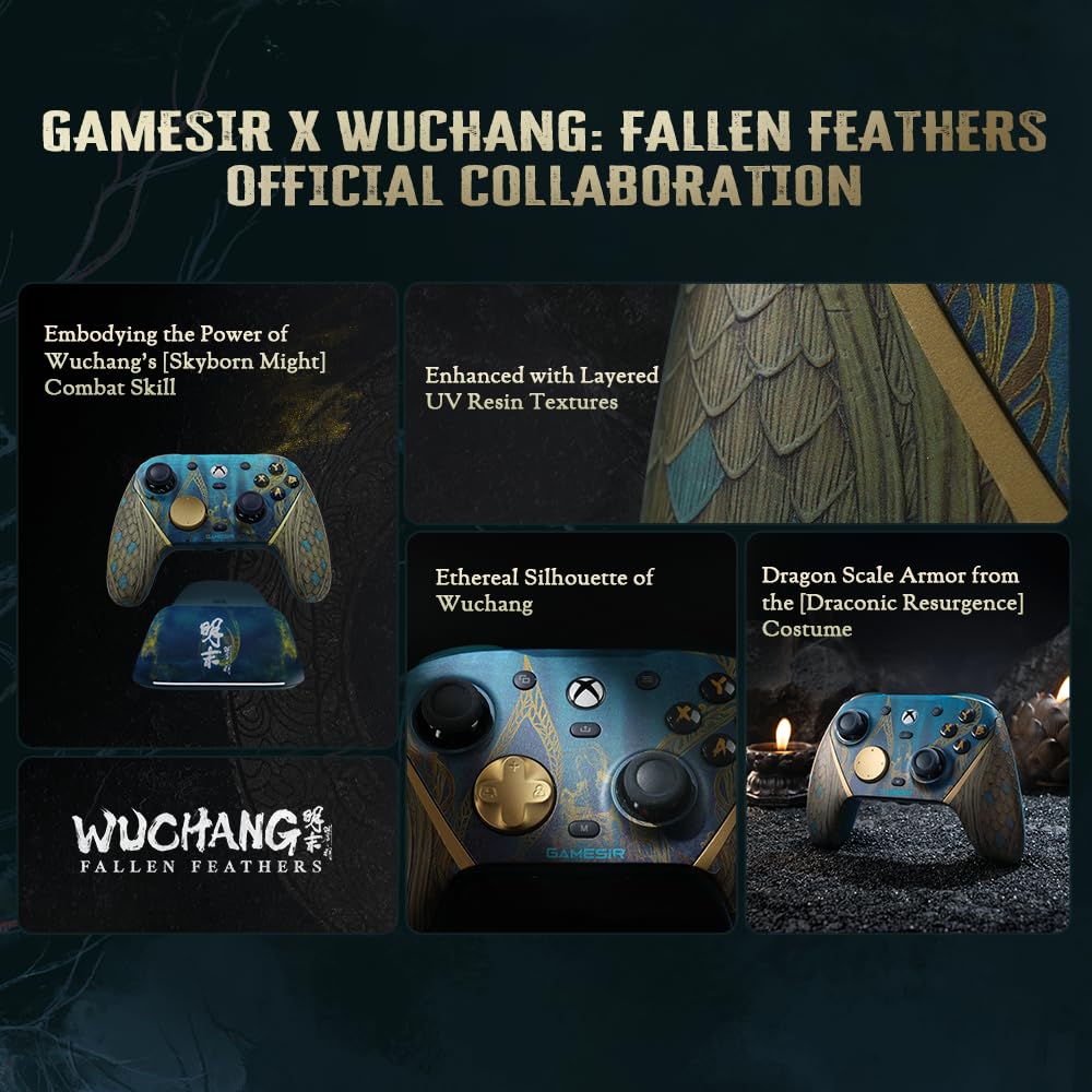 GameSir G7 Pro Wireless Gaming Controller for Xbox Series X|S, Xbox One, PC, Android, Game Controller with 3.5mm Audio Jack ,Hall Effect Analog Triggers, TMR Sticks, 1000Hz Polling Rate 【Wuchang: Fallen Feathers Edition】 - Flex Gamingproduct_type