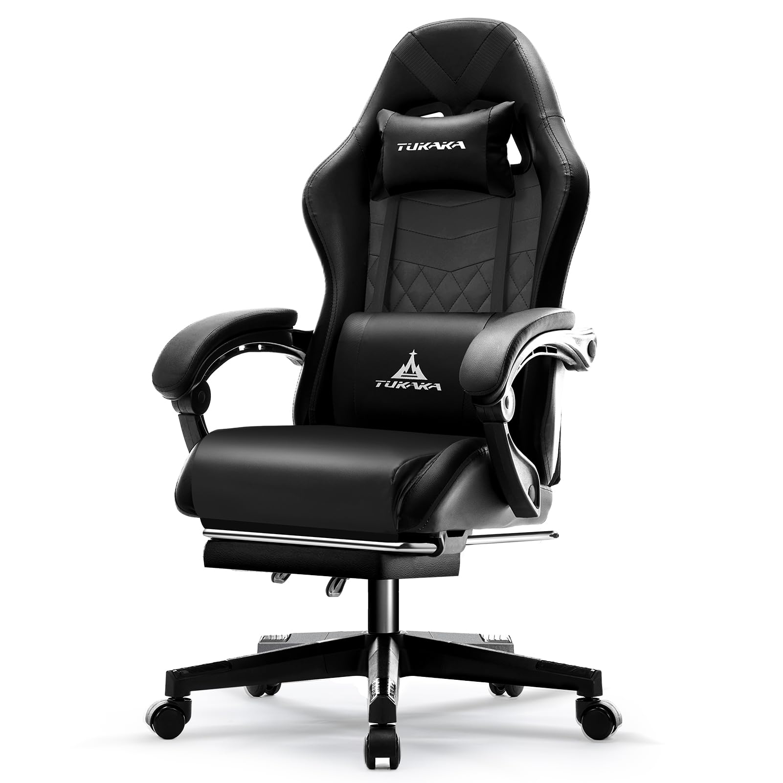 White Gaming Chair,Ergonomic Massage Office Desk Chair with Footrest | Pocket Spring Cushion,Reclining,Thick High Back,Headrest and Lumbar Support,Adjustable Leather Computer Chair Gamer Chair - Flex Gamingproduct_type