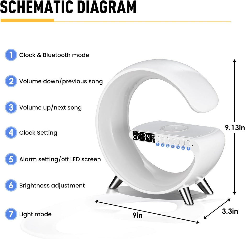 Smart LED Table Lamp 4-in-1 – Black & White