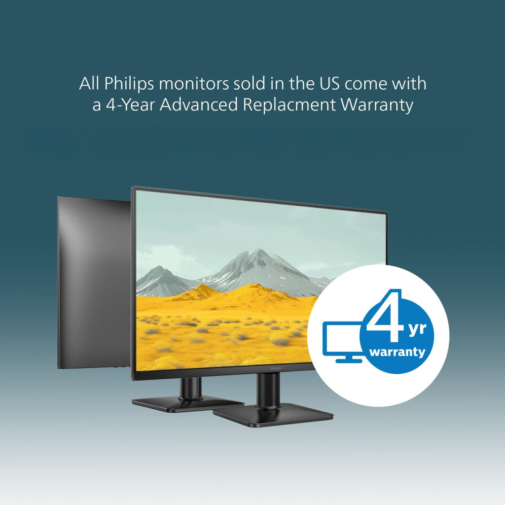 Philips 24 inch 100Hz Computer Monitor, Frameless Full HD (1920 x 1080), VESA, HDMI x1, VGA Port x1, Eye Care, 4 Year Advance Replacement Warranty, 241V8LB - Flex Gamingproduct_type