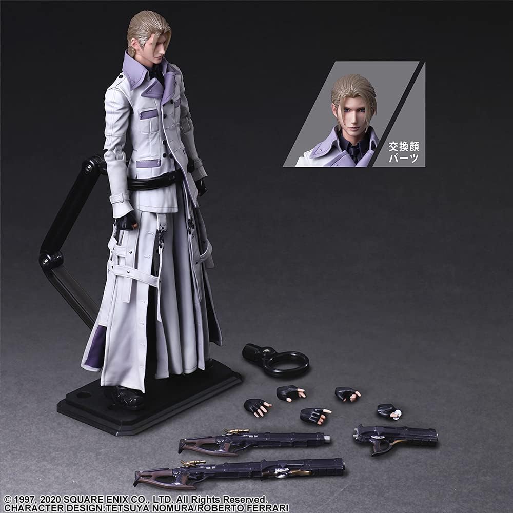 Final Fantasy VII Remake: Rufus Shinra Play Arts Kai Action Figure | Final Fantasy VIIR 8 Inch Action Figure Play Arts Kai - Rufus