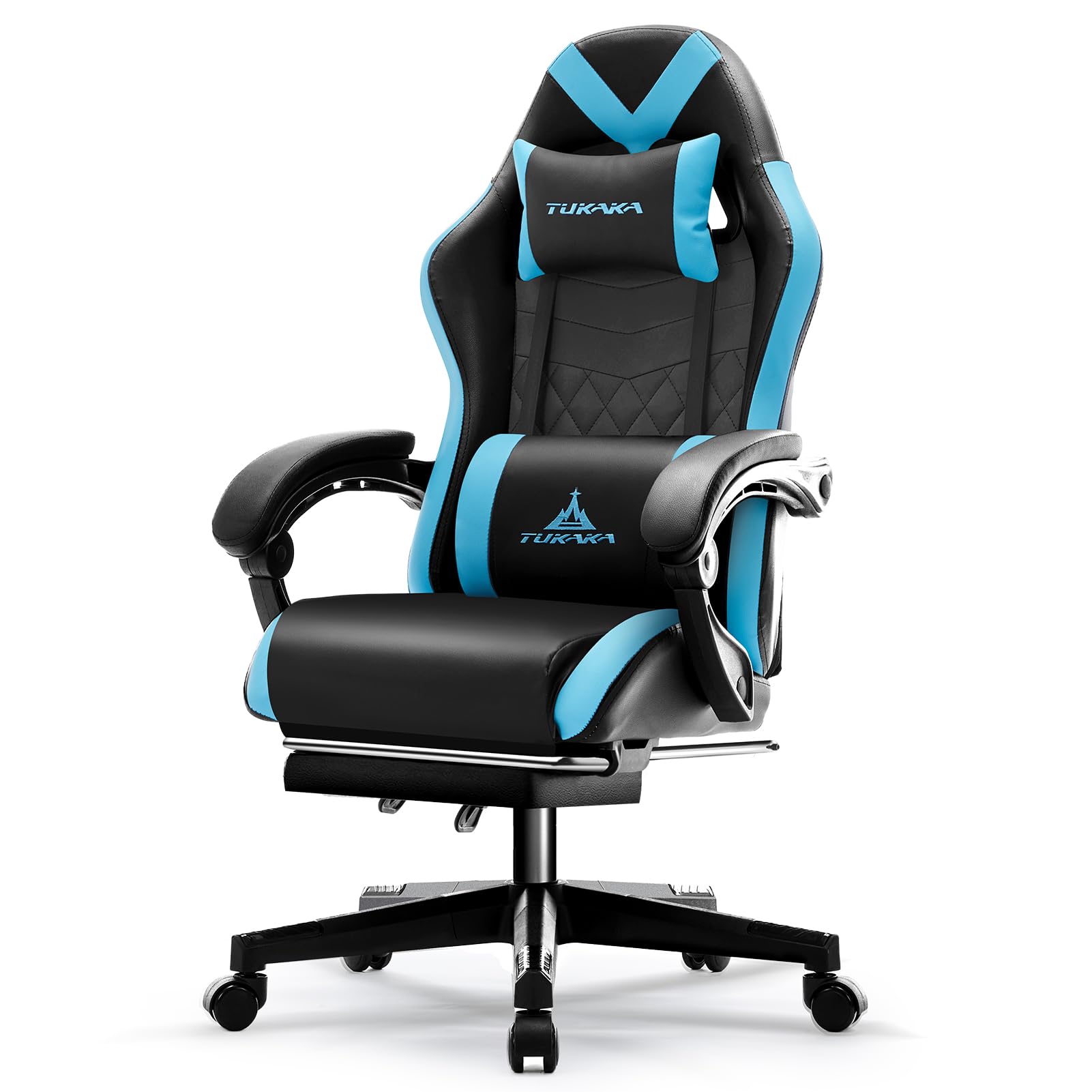 White Gaming Chair,Ergonomic Massage Office Desk Chair with Footrest | Pocket Spring Cushion,Reclining,Thick High Back,Headrest and Lumbar Support,Adjustable Leather Computer Chair Gamer Chair - Flex Gamingproduct_type