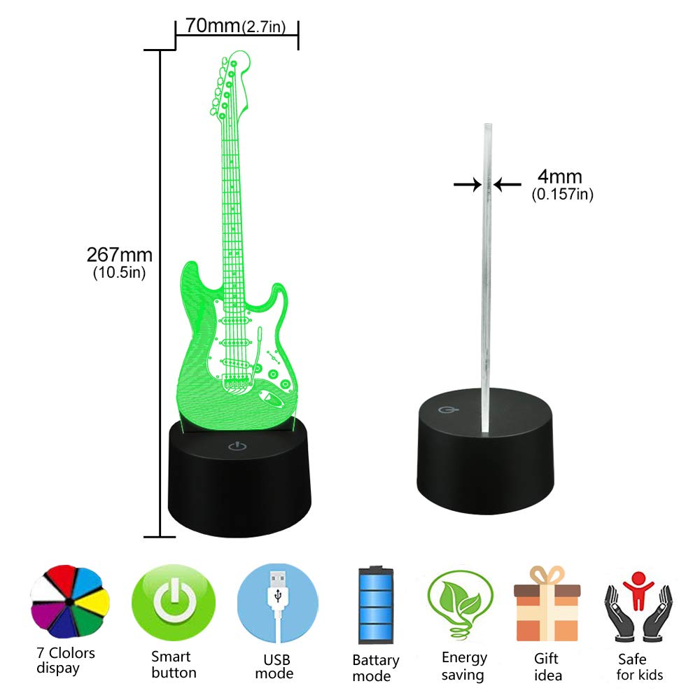AZIMOM 3D Illusion Night Light – 5 Designs