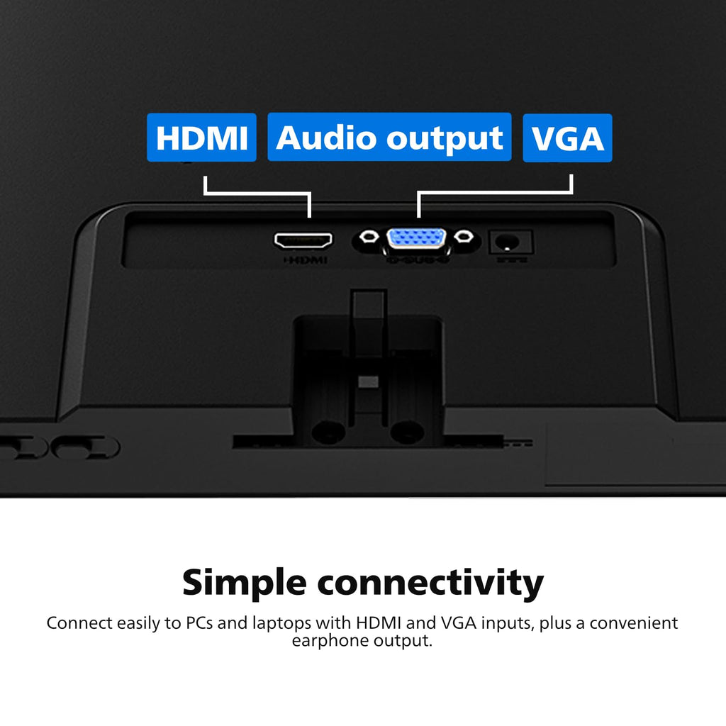 Philips 24 inch 100Hz Computer Monitor, Frameless Full HD (1920 x 1080), VESA, HDMI x1, VGA Port x1, Eye Care, 4 Year Advance Replacement Warranty, 241V8LB - Flex Gamingproduct_type