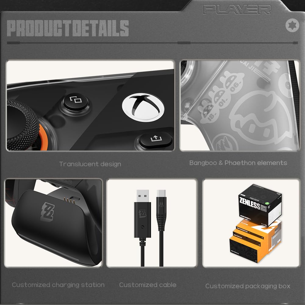 GameSir G7 Pro Wireless Gaming Controller - Officially Licensed for XBOX Series X|S, XBOX One, Windows PC & Android, TMR Joysticks, 1000Hz Polling Rate, Charging Dock- Zenless Zone Zero Edition - Flex Gamingproduct_type