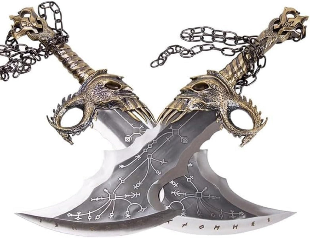 MDM_KT | God of Wars Blades of Chaos, God of Wars, GOW Blades of Chaos Sword Twin Blade Sword, Kraatos Cosplay Prop 1:1 Replic, Viking Gifts, Men Gift for Him