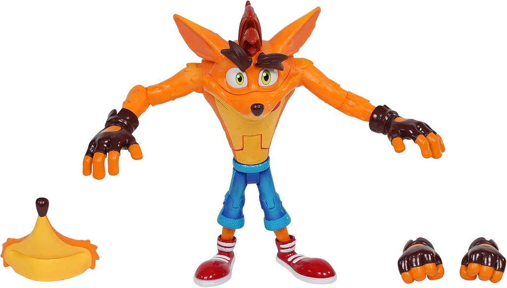 Crash Bandicoot Bandai Deluxe Edition Action Figure | 16.5cm Toy with 16 Points of Articulation and Accessories | Collectable Figures for A Merchandise Collection