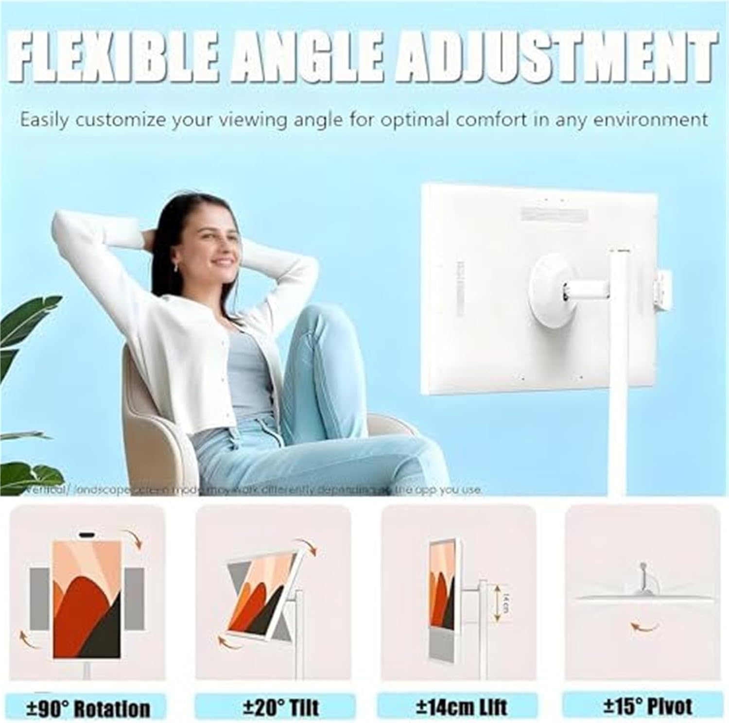 Touchsn 32" Portable Smart Monitor with Stand - 8GB RAM & 128GB Storage for Home Office, On-the-Go Entertainment, Presentations & Gaming Display - Flex Gamingproduct_type