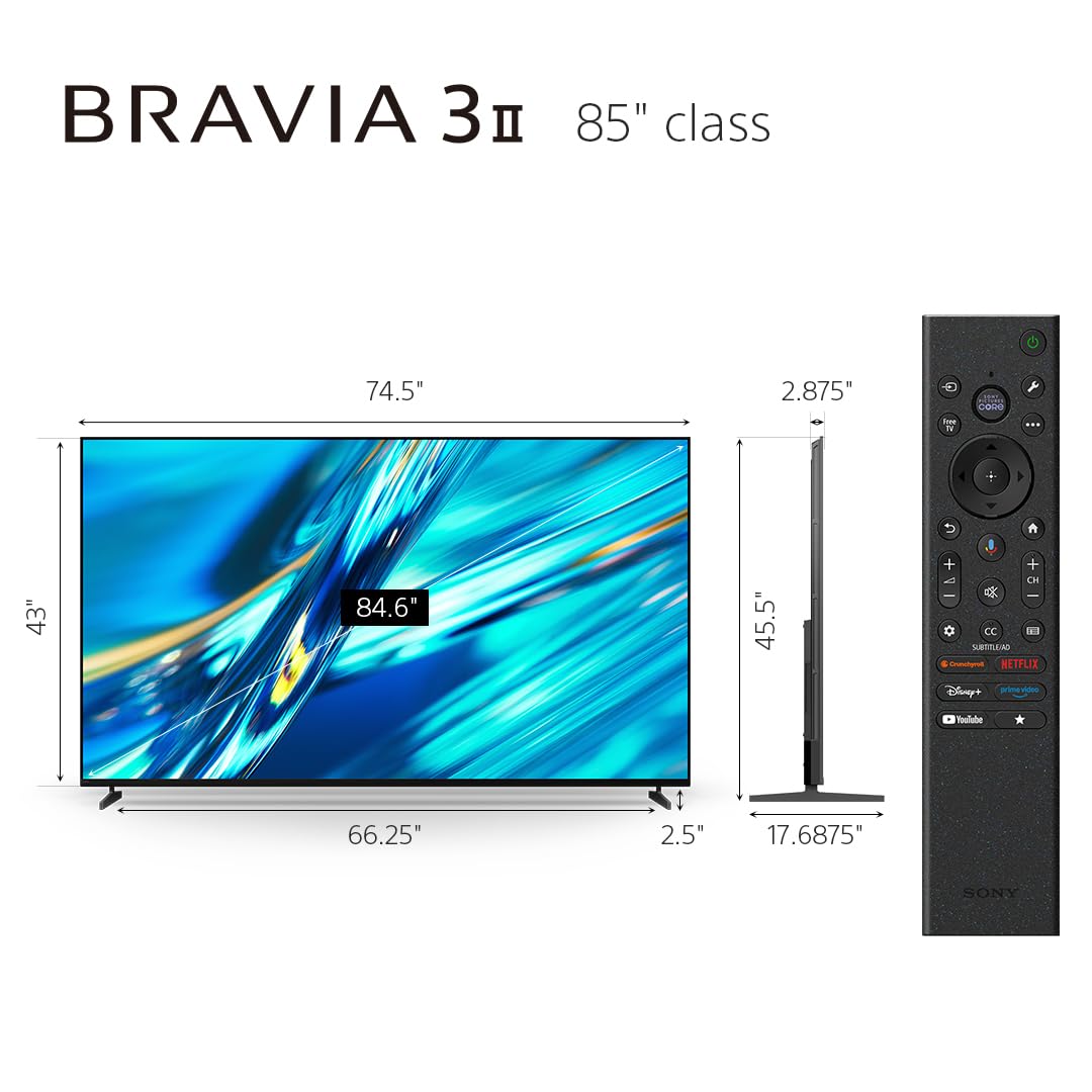 Sony BRAVIA 3 II 4K LED Smart Google TV – 7 Sizes
