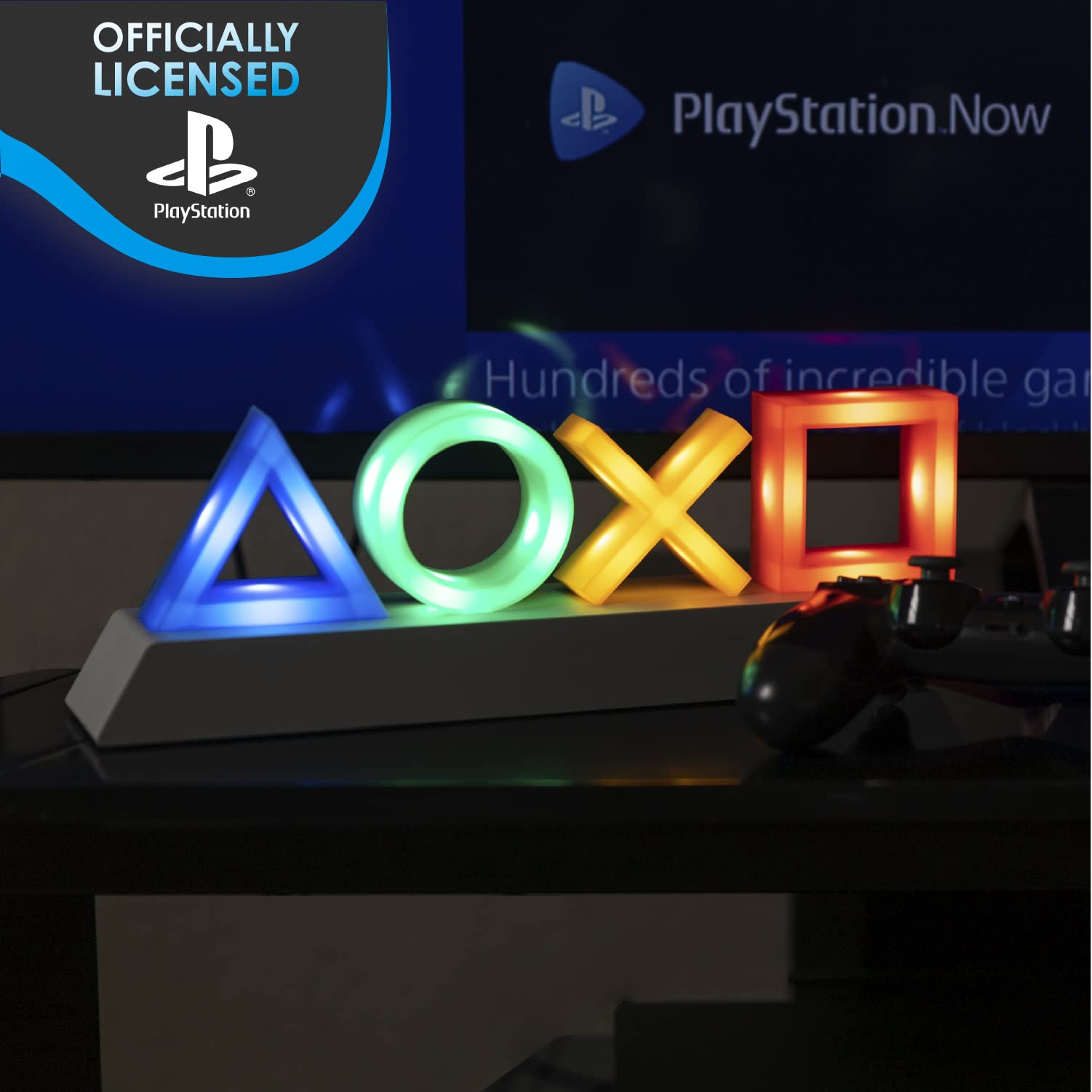 Paladone Playstation Controller Icons Light with 3 Light Modes - Sound Reactive, Dynamic Phasing, and Standard Mode - Gaming Desk Accessories and Game Room Decor - Flex Gamingproduct_type