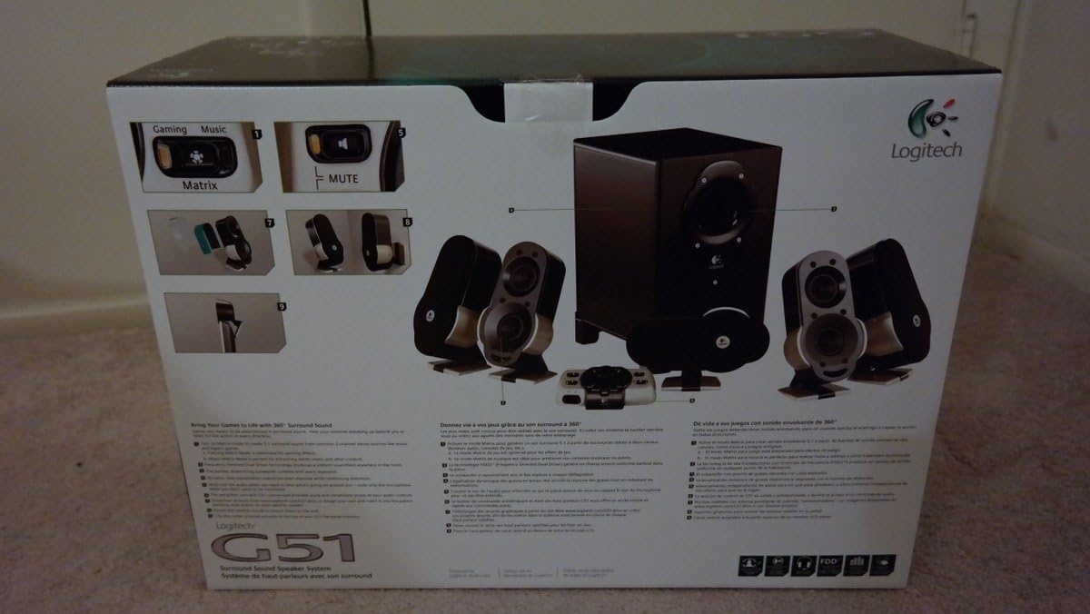 Logitech G51 Surround Sound 5.1 Speaker System (Black)