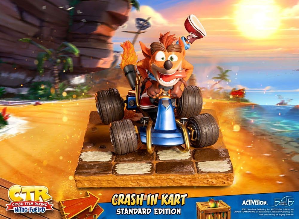 First4Figures - Crash Team Racing Nitro-Fueled (Crash in Kart) Resin Statue