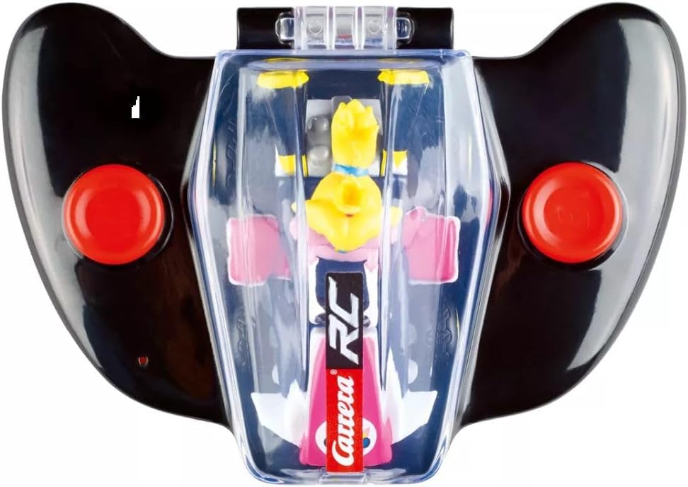Carrera RC Nintendo Mario Kart 2.4 GHz Mini Collectible Radio Remote Control Toy Car Vehicle - Peach | Official Licensed Mario Miniature Collectible Toy RC Car for Kids 6+, Ready To Run, Rechargeable Battery, Radio RC Racing