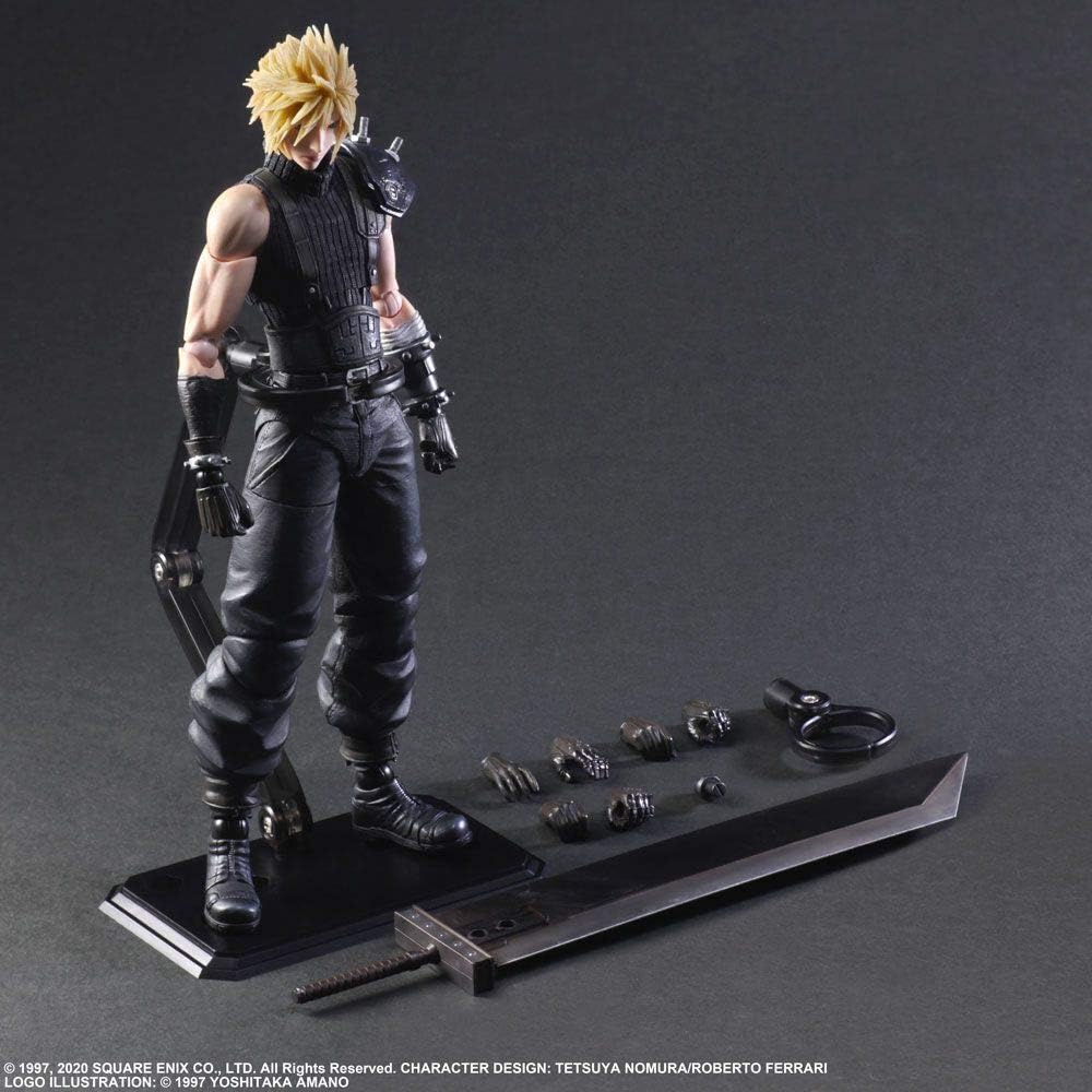 Final Fantasy VII Remake: Cloud Strife (Version 2) Play Arts Kai Action Figure | Final Fantasy VII Remake Play Arts Kai 10 Inch Action Figure - Cloud Strife