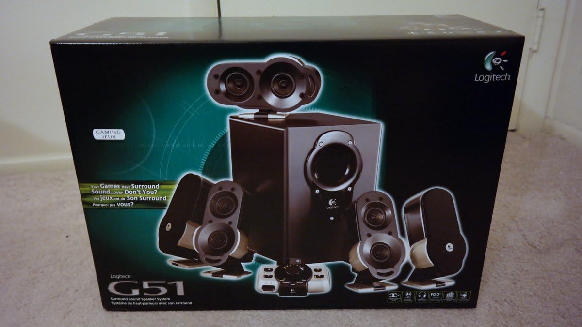 Logitech G51 Surround Sound 5.1 Speaker System (Black)