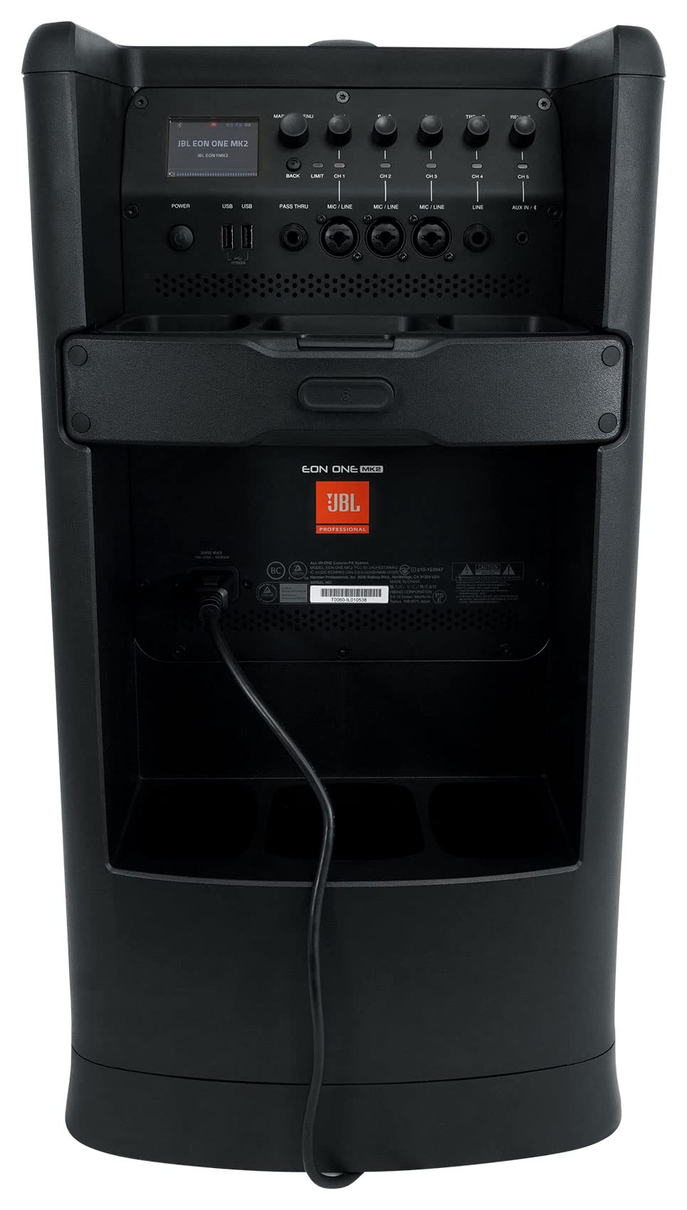 JBL Professional EON ONE Compact Ultra-Portable Battery Powered Wireless PA Speaker System with Bluetooth, Professional 4-Channel Mixer, and Lexicon Effects. Black