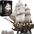 Wise Block Assassin's Creed Black Flag Jackdaw Pirate Ship Building Set | 3781 Pcs Epic Warship Edition Large Model Ship Kit HA395107, Gifts for Adult Collections Enthusiasts, 8 Minifigures Decorate