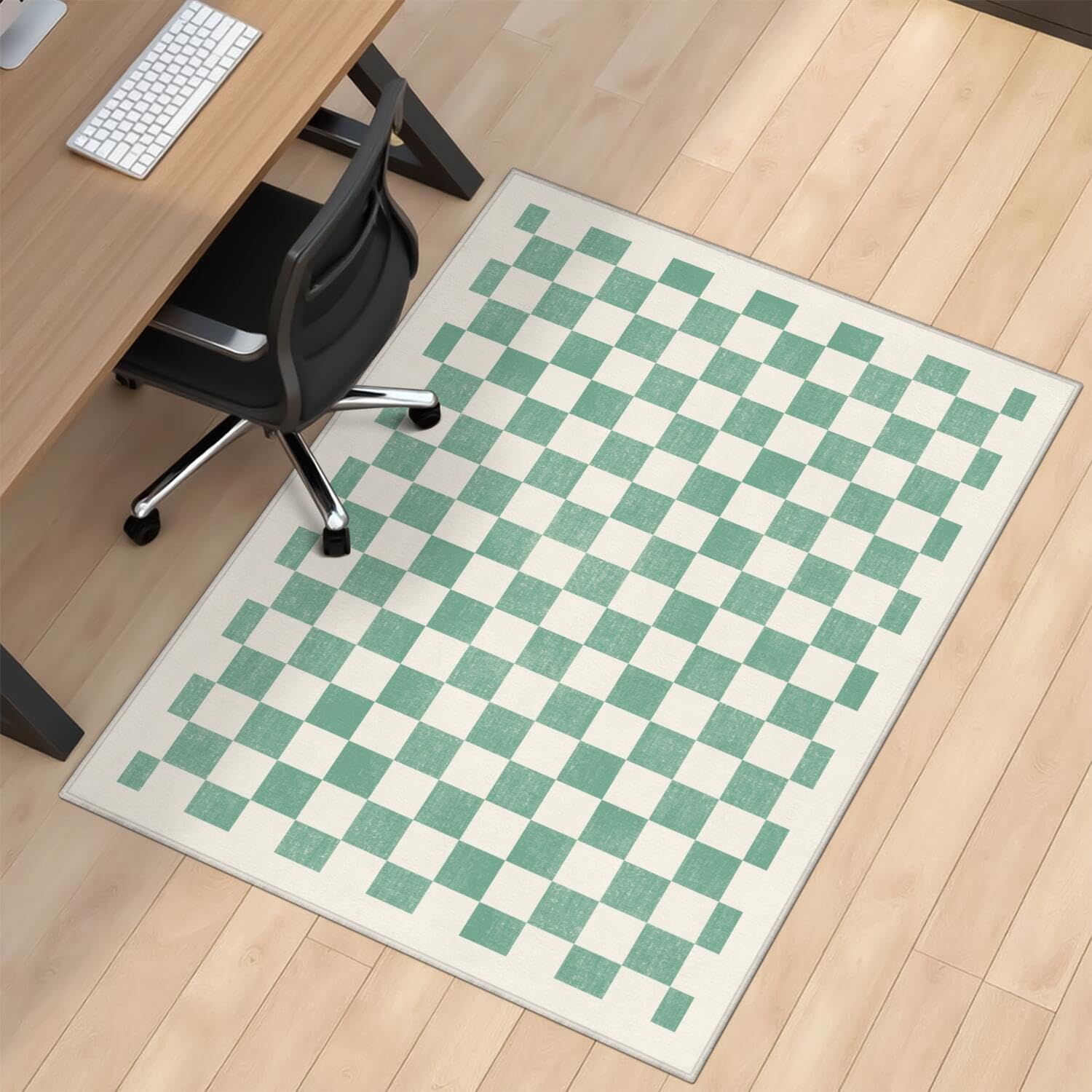Gaming Chair Mat for Carpet Hardwood Tile Floor,36"x48" Gamer Rugs for Game Room, Under Desk Non Slip Gamer Rug,Low-Pile Game Room Rug,Rubber Backing Large Gaming Chair Floor Mat,Green Honeycomb - Flex Gamingproduct_type