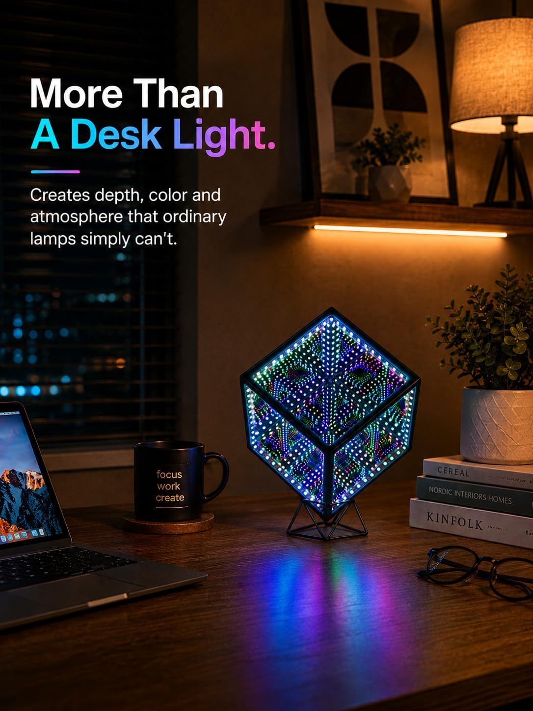 Heepulor Infinity Mirror Hyper Cube LED Lamp – 4 Sizes