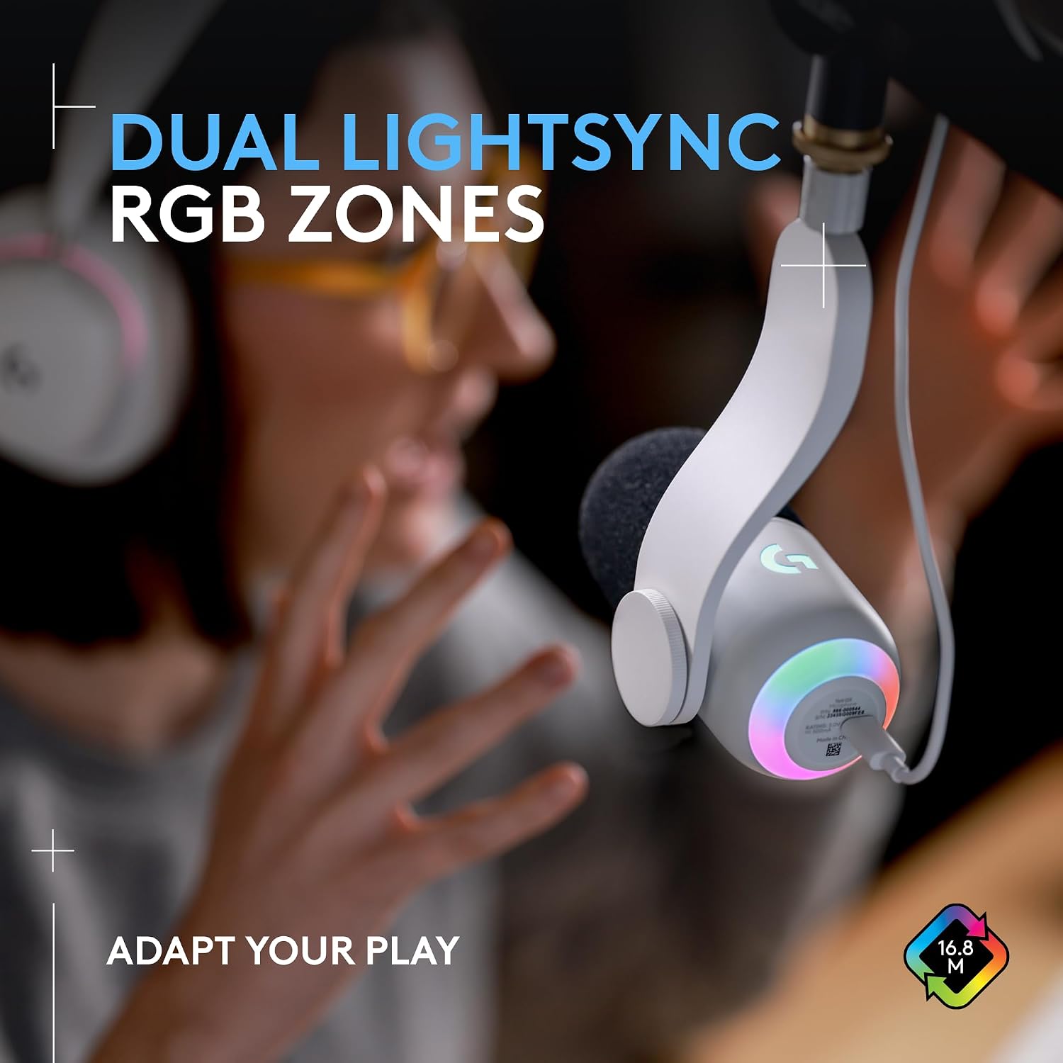 Logitech G Yeti GX Dynamic RGB Gaming/Podcast USB Microphone - Black | LIGHTSYNC, USB mic for streaming, supercardioid, USB plug and play for PC/Mac