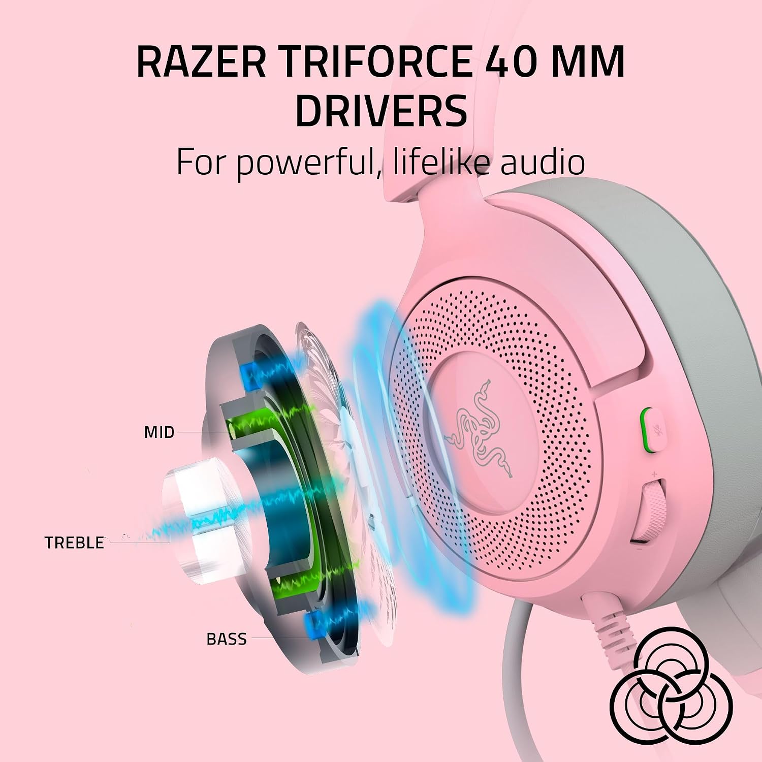 Razer Kraken Kitty V3 X Wired Gaming Headset – 3 Colors
