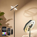 Smart Floor Lamp RGB with Alexa Compatibility, 70.8" LED Standing Lamp with Dual Adjustable Ring Lights, Music Sync, Timer, App & Remote Control, Modern Corner Lamp for Bedroom Living Room Gaming Room - Flex Gamingproduct_type