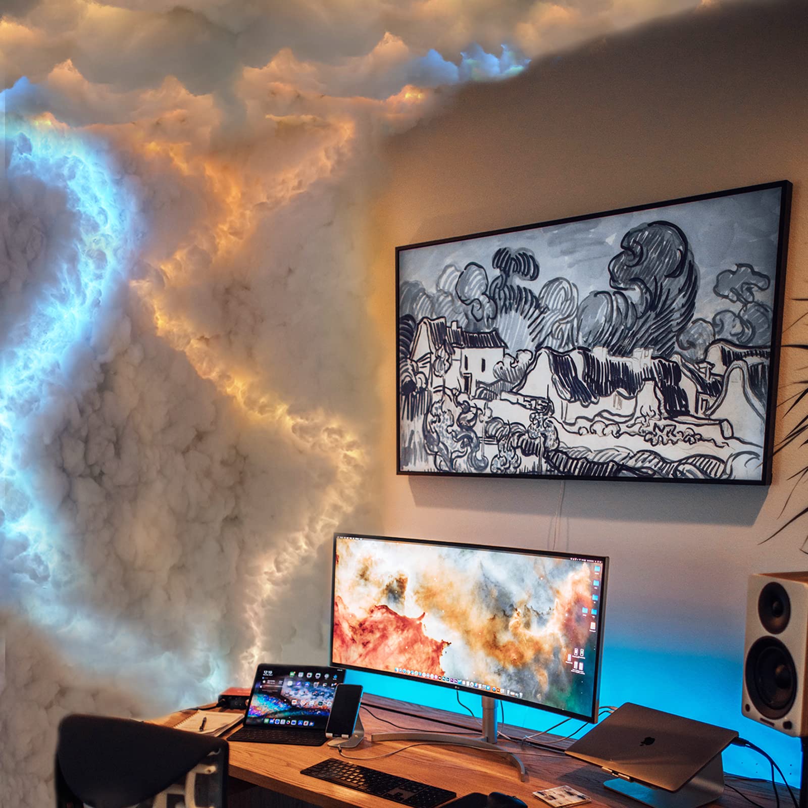 Fusehome 3D Cotton Thundercloud RGB LED Light – 2 Sizes