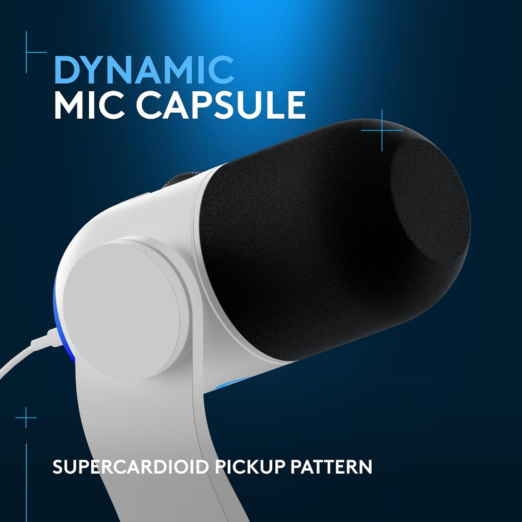 Logitech G Yeti GX Dynamic RGB Gaming/Podcast USB Microphone - Black | LIGHTSYNC, USB mic for streaming, supercardioid, USB plug and play for PC/Mac