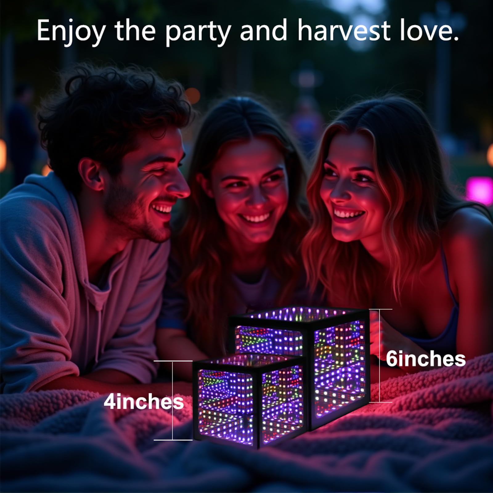 Heepulor Infinity Mirror Hyper Cube LED Lamp – 4 Sizes