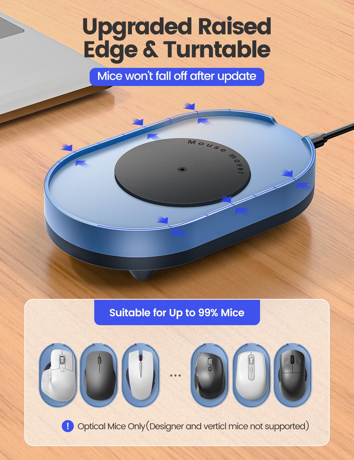 Vaydeer Undetectable Mouse Mover, M4 Mouse Jiggler Device with ON/Off Switch, Driver-Free Shaker Wiggler Mouse Movement Simulation for Computer Awakening, Gift Ideal for Men/Women - Flex Gamingproduct_type
