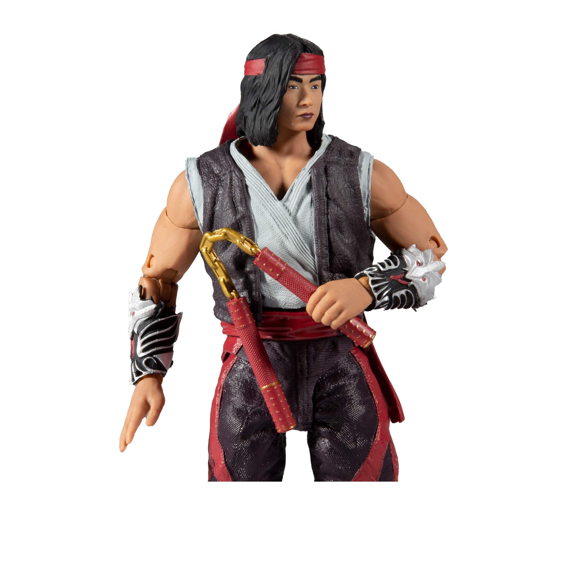 McFarlane Toys Mortal Kombat Liu Kang (Fighting Abbot) 7" Action Figure with Accessories | Mortal Kombat 7 Inch Action Figure Wave 7 - Liu Kang