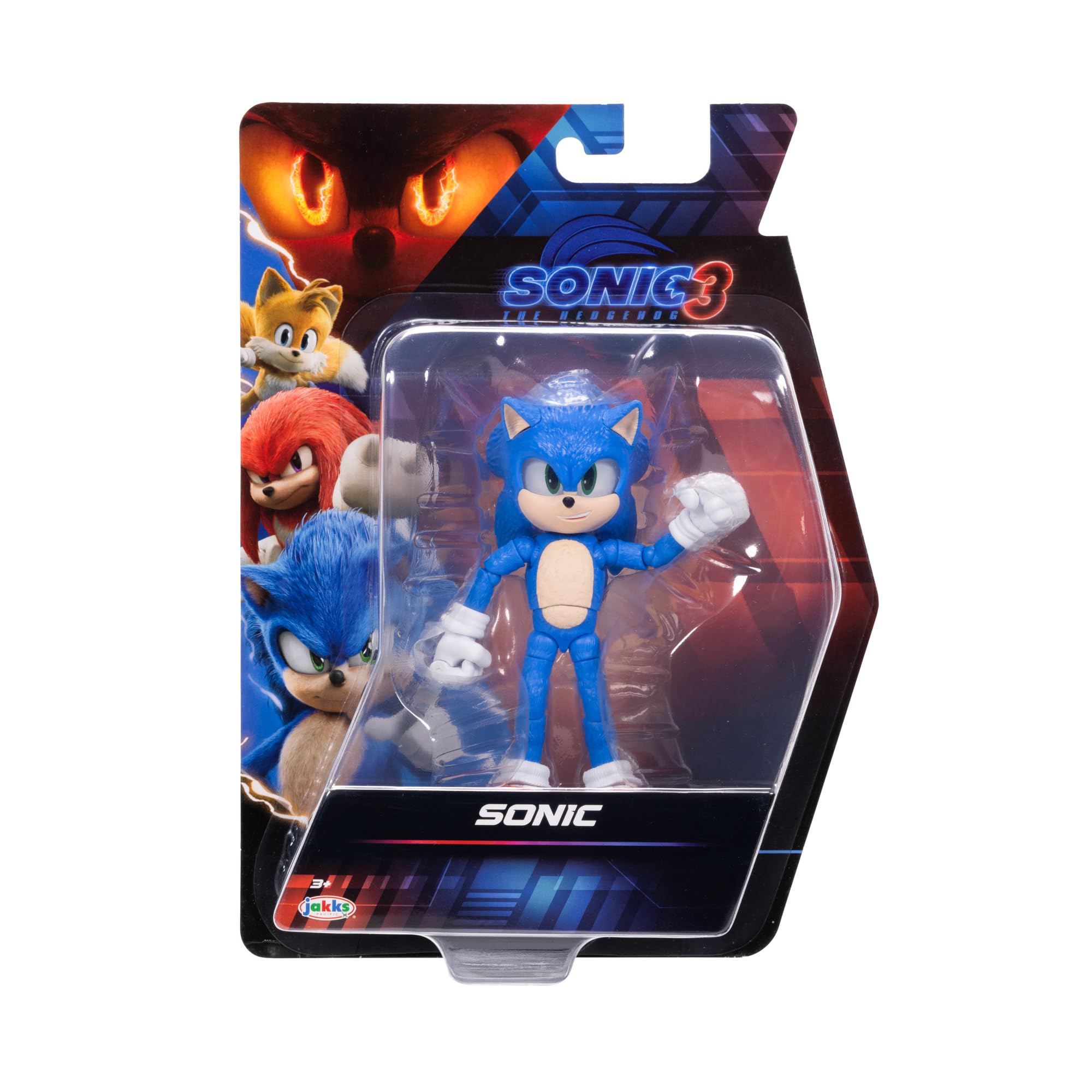 Sonic The Hedgehog – 5-Inch Shadow Action Figure – 20+ Points of Articulation – Official Collector Toy – Boys & Girls Ages 3+ | Sonic The Hedgehog Movie 5 Inch Action Figure Wave 1 - Shadow (Closed Mouth)