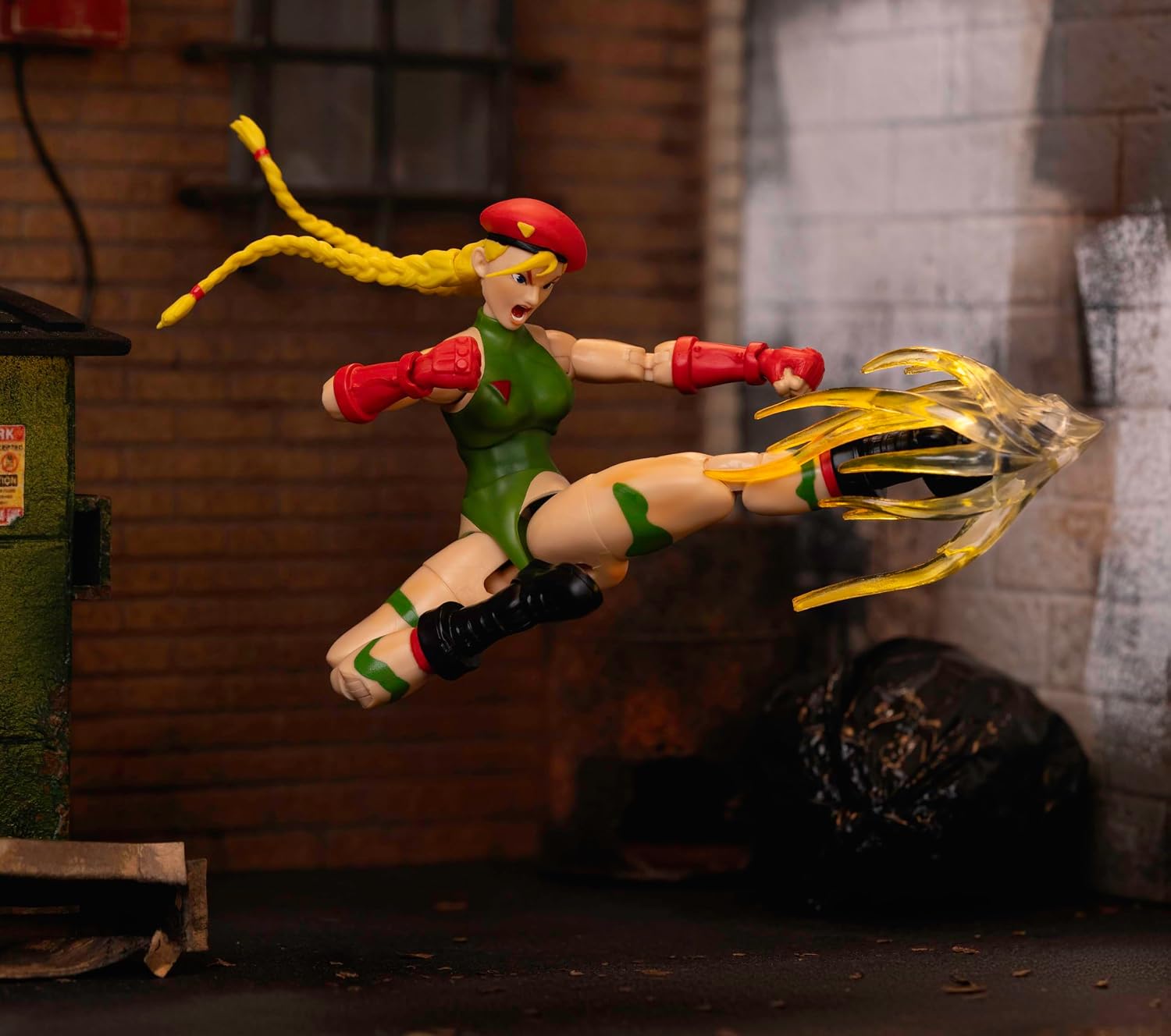 Jada Toys – Street Fighter II Cammy Action Figure - 1:12 Scale Collectible - Includes Interchangeable Heads, Hands, and Accessories - Ages 13+ - Classic Video Game Nostalgia