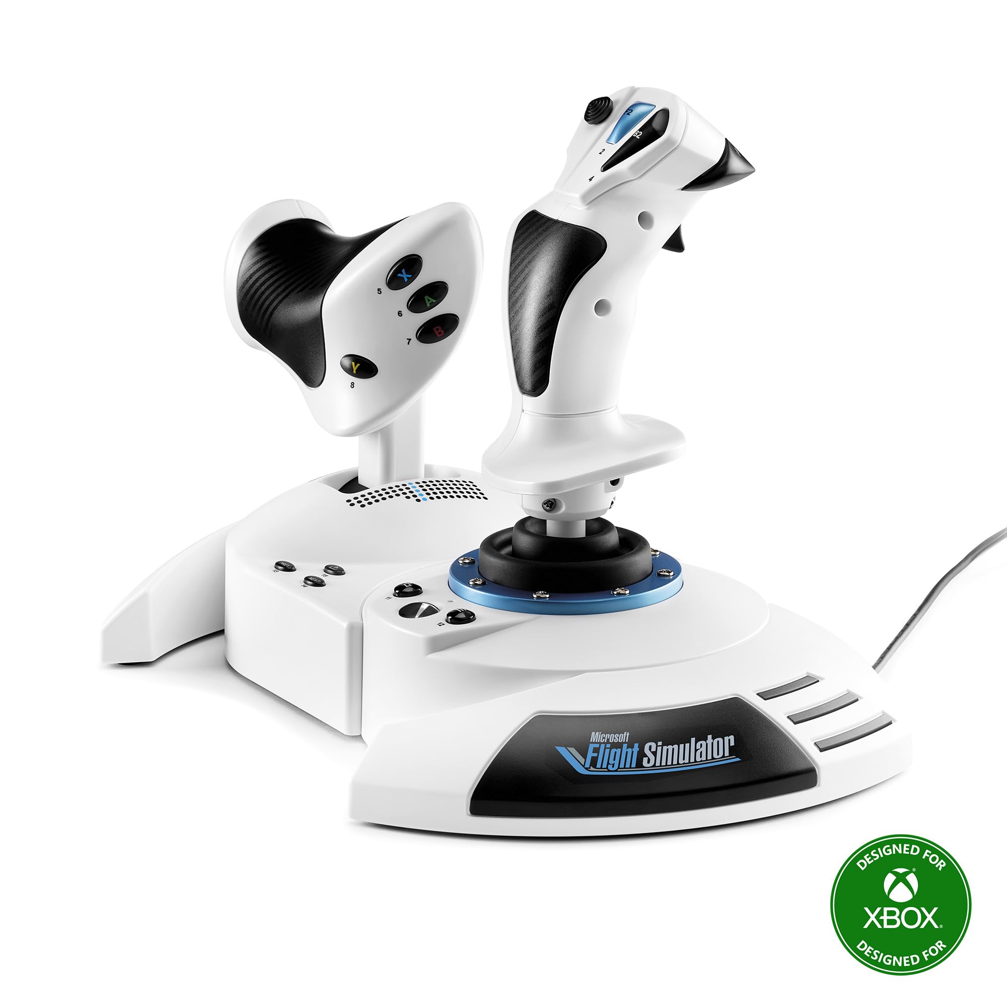 Thrustmaster T-Flight Full Kit HOTAS with Rudder Pedals - XBOX & PC | Hall-Effect joystick, 5 axes, 14 mappable buttons, detachable throttle, hat switch, adjustable resistance, for flight sims - Flex Gamingproduct_type