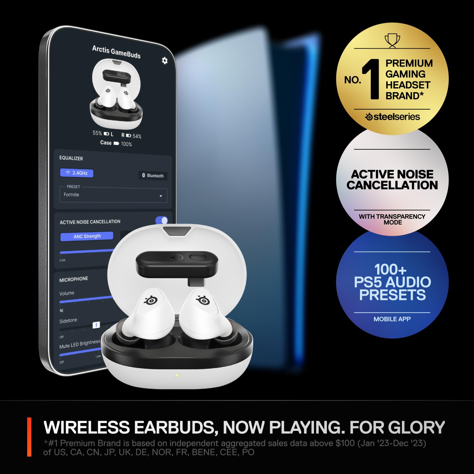SteelSeries Arctis GameBuds Wireless Gaming Earbuds – 2 Platforms & 2 Colors