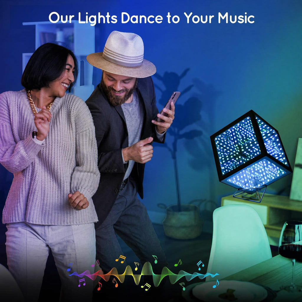 Heepulor Infinity Mirror Hyper Cube LED Lamp – 4 Sizes