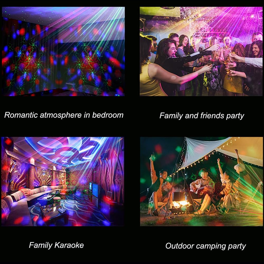 3-Magic Ball Disco Party Light with Dual Laser – 2 Variants