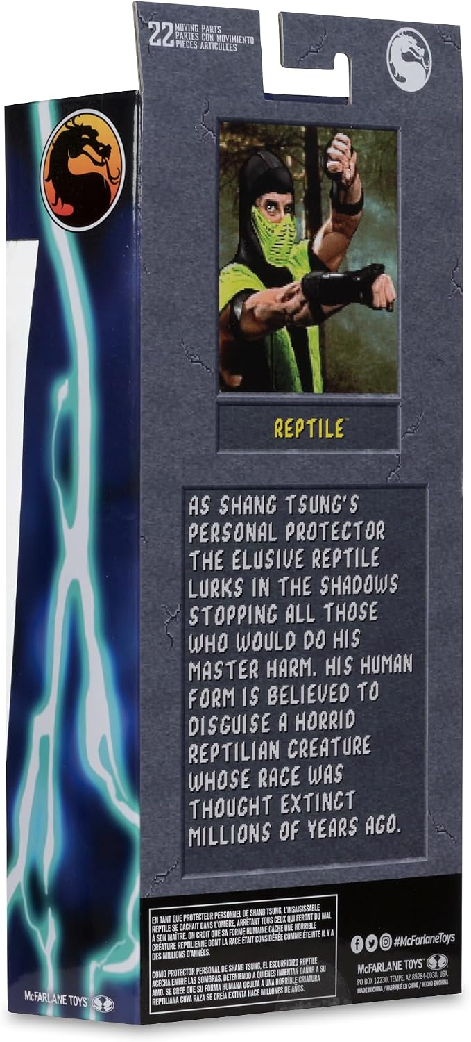 McFarlane Toys - Mortal Kombat Klassic Reptile 7in Action Figure | Mortal Kombat Klassic 7 Inch Action Figure Wave 2 - Reptile