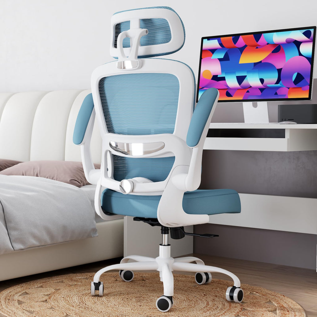 TRALT Office Chair Ergonomic Desk Chair, 330 LBS Home Mesh Office Desk Chairs with Wheels, Comfortable Gaming Chairs (1, Black) - Flex Gamingproduct_type